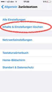 iphone zurücksetzen
