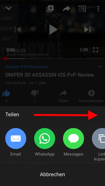 Herunterladen von YouTube